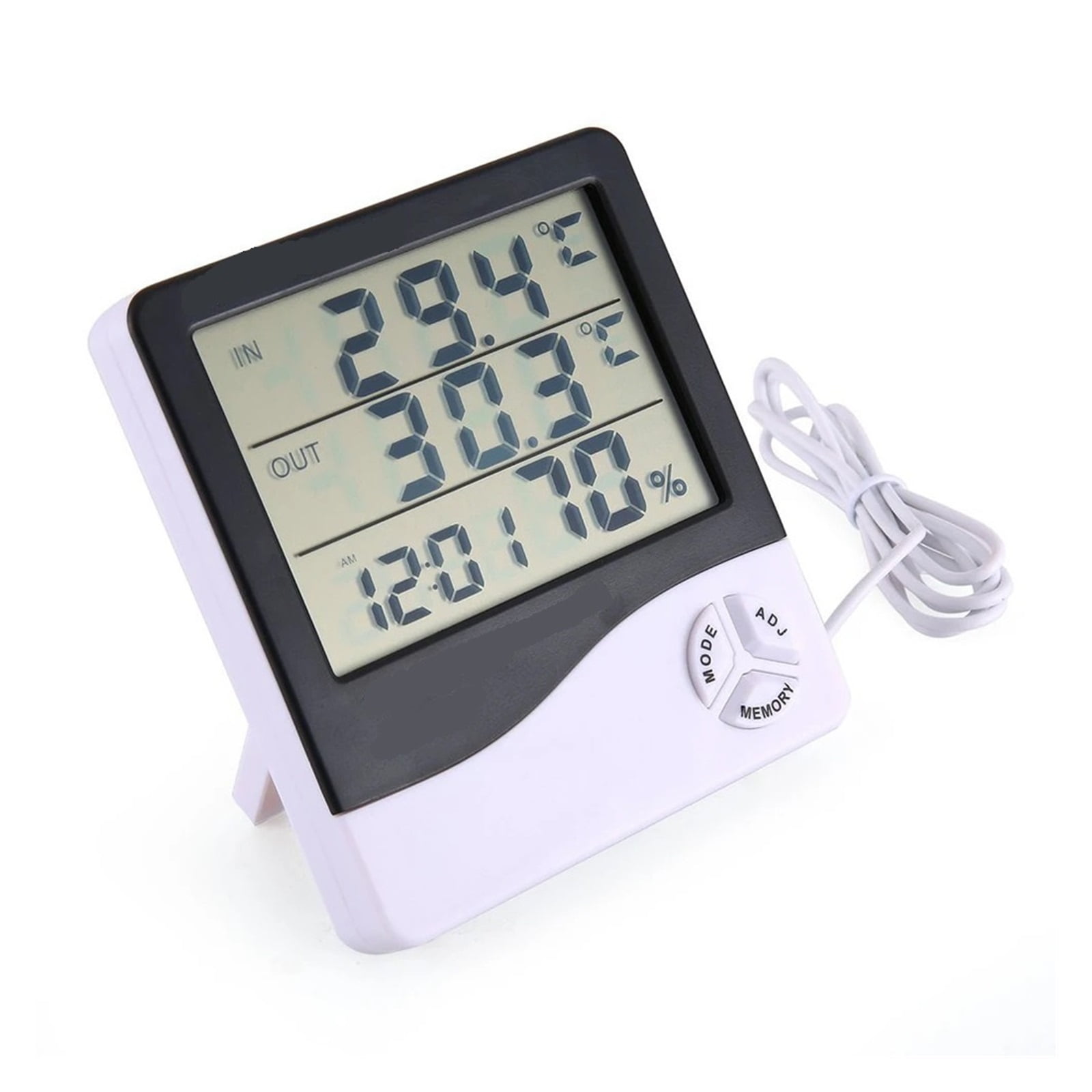 LCD Digital Thermometer Hygrometer 1/2 Indoor Outdoor Temperature Humidity Meter ,Simple Operation