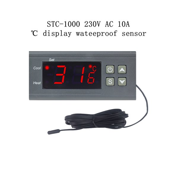 LCD Digital Thermostat Temperature Controller For Incubator Two Relay Output Thermoregulator Heater And Cooler ,Easy to Install