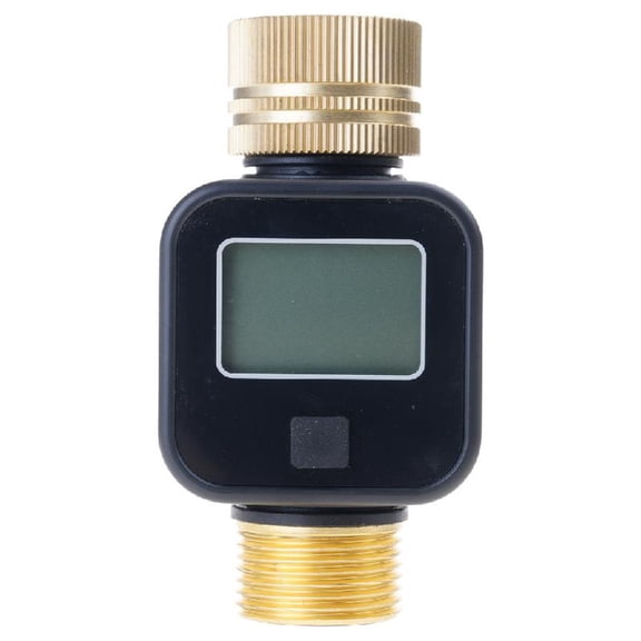 LCD Digital Water Meter Real-Time High Accuracy Adjustable Alerts ABS for Home/Garden Use