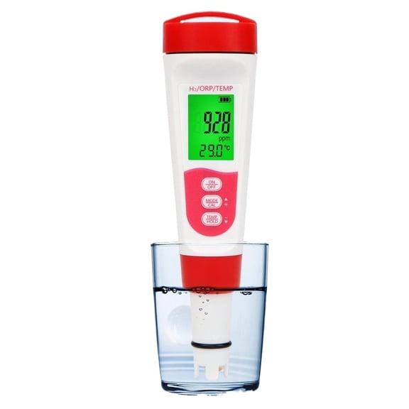 LCD Digital Water Quality Meter Hydrogen Rich Content Tester 3 In 1 H2/ORP/Temp Monitor Oxidation-reduction Potential Test Pen ,Accurate and Reliable