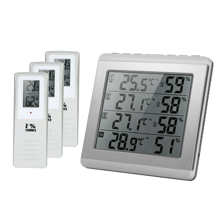 Wireless Indoor Outdoor Thermometer Temperature Humidity Monitor