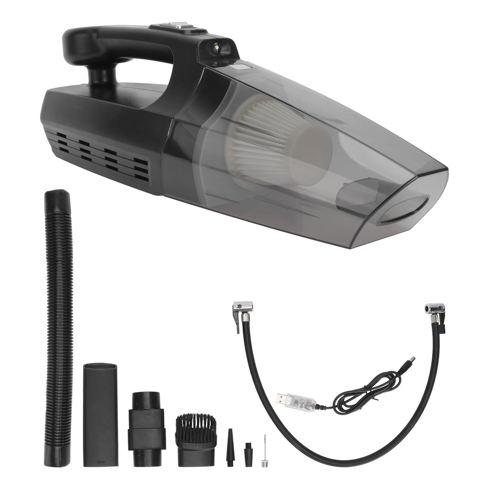 LCD Display 12V High Power 6000PA Handheld Car Vacuum Cleaner Inflator ...