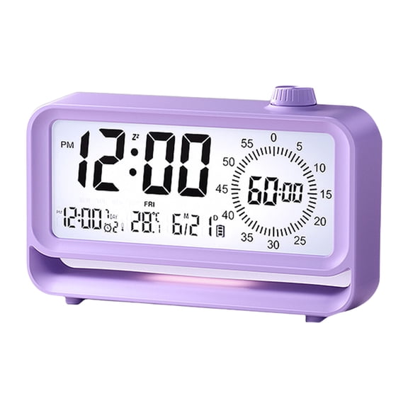 LCD Display Children Alarm Clock with 60 Minutes Visual Timers Rechargeable Night Light Encourages Health Sleep Habits