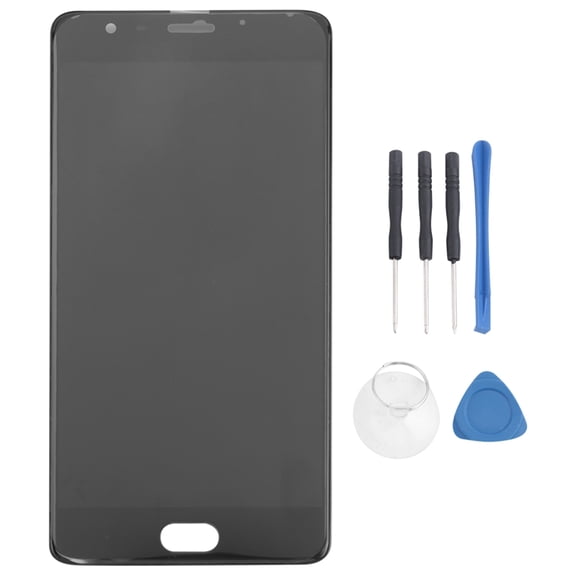 LCD Display Contact Screen Digitizer Assembly for 3 3T A3000 1+3 1+3T with Repair Tools Black with Frame