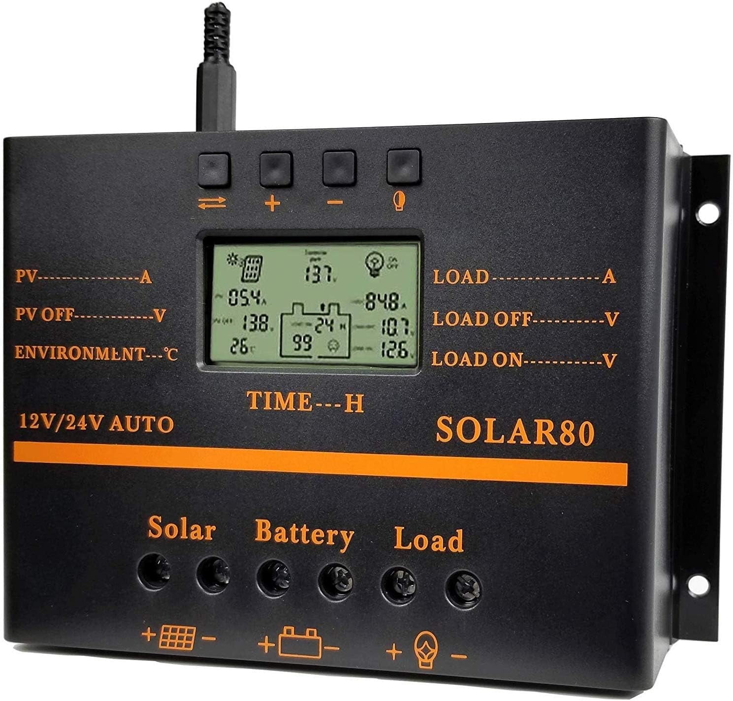 LCD Display Current Solar Controller Solar Panel Battery Charging Regulator Photovoltaic Power Generation