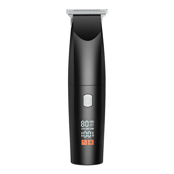 LCD Display Detail Hair Trimmer, Washable R-Safe Blade & 6 Guide Combs for Home Beard & Hair Outline Trimming
