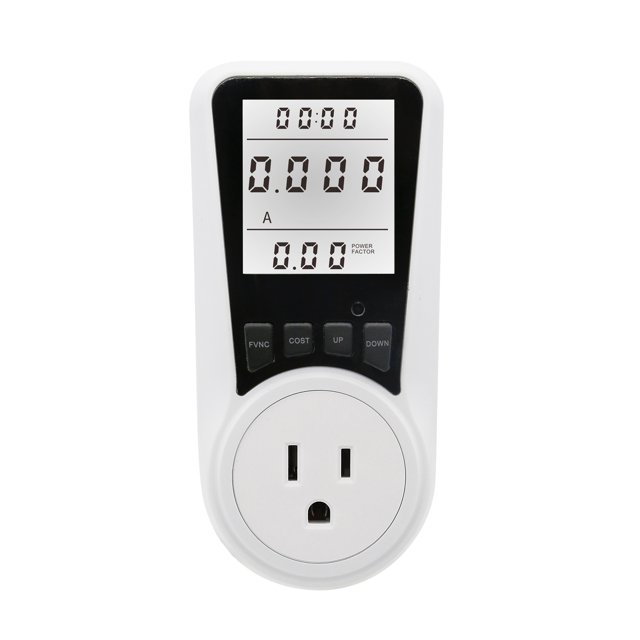 LCD Display Electricity Usage Meter Socket Energy Watt Voltage Amps