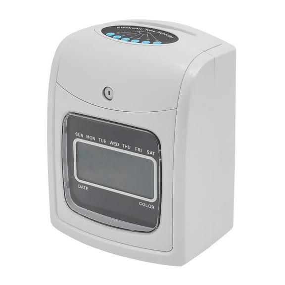 LCD Display Employee Attendance Punch Time Clock Payroll Recorder W/ 50 Cards for Small Businesses and Organizations