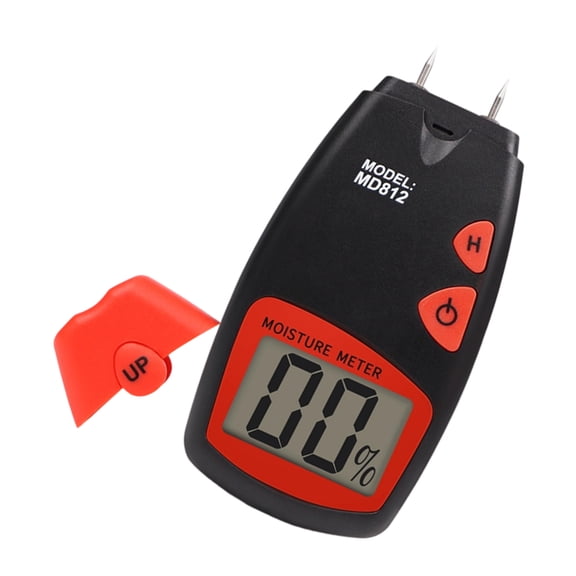 LCD Display Hygrometer Lightweight Tool with Metal Detection pin Moisture Content for Hardwood Softwood Analysis
