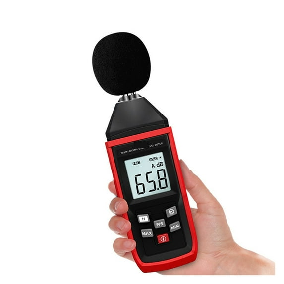 AUTOOL TN201 Digital Sound Level Meter, Handheld Decibel Meter 30-130dB(A-weighting ) Noise Tester W/ Backlit Display For Measure Automotive Noise, Homes, Offices, Construction Sites Decibel Ect