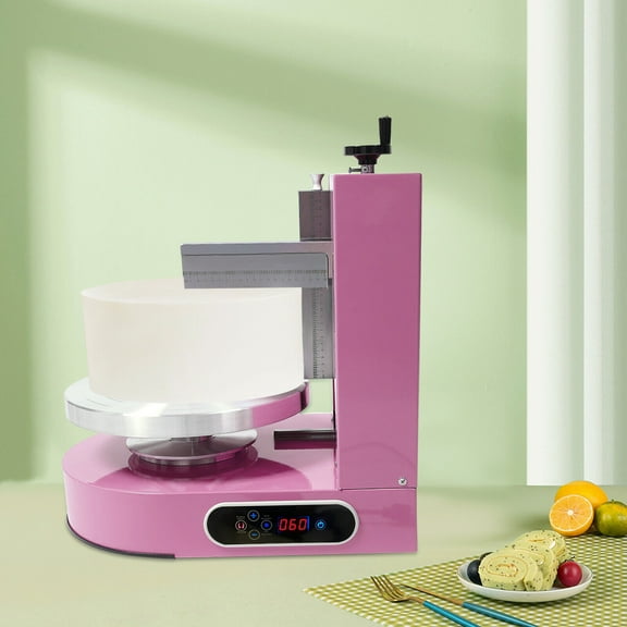 LCD Display Smooth Cream 4-12'' Adjustable Birthday Cake Decorating Machine Pink