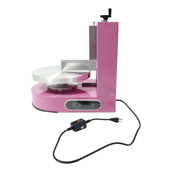 LCD Display Smooth Cream 4-12'' Adjustable Birthday Cake Decorating Machine Pink