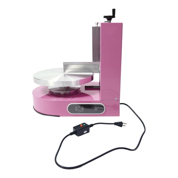 LCD Display Smooth Cream 4-12'' Adjustable Birthday Cake Decorating Machine Pink