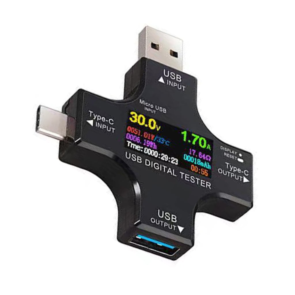 LCD Display USB C Voltages Current Tester with User Friendly Interfaces & Easy Controls USB C Voltages Meter for Home