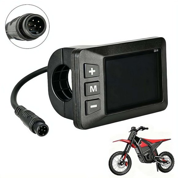 LCD Display for YOZMA IN 10 E-Bike, 48V Waterproof Speedometer Replacement, 3-Button Motorcycle Accessory for Riding Data