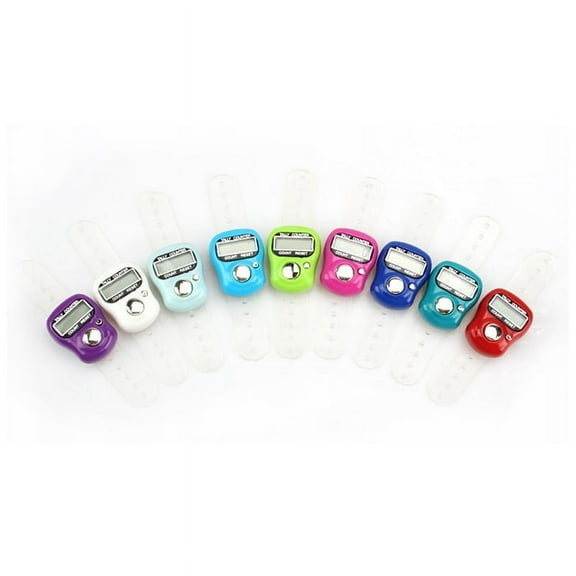 LCD Electronic Finger Hand Ring Knitting Row Tally Counter Pedometer Digital Random Color