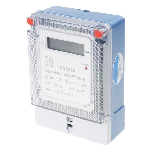 LCD Household Electric Meter Wall Mounted Digital kWh Meter Easy Installation Real Times Energy Consumption Trackings