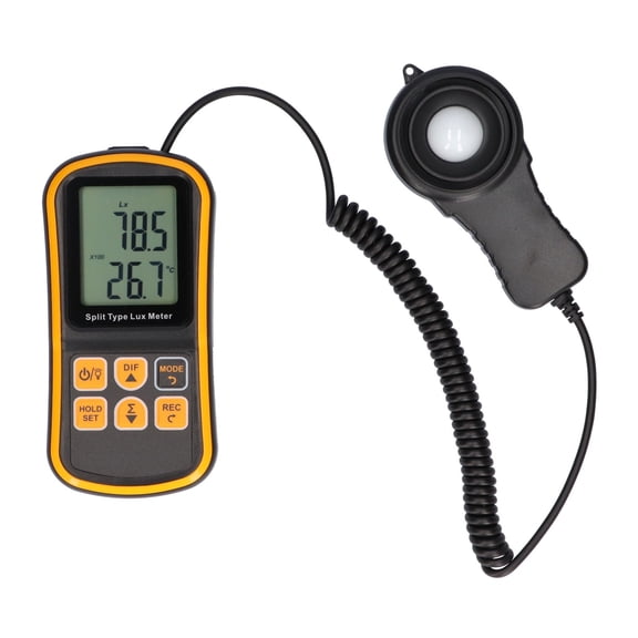 LCD Illuminance Meter Digital Illuminance Meter Measurement Tester Illuminance Meter Split Handheld Illuminance Meter 0-200000 Lux ,Wide Measurement Range