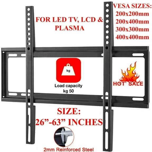 LCD LED Plasma Slim Flat TV Wall Mount Bracket 26 32 42 50 55