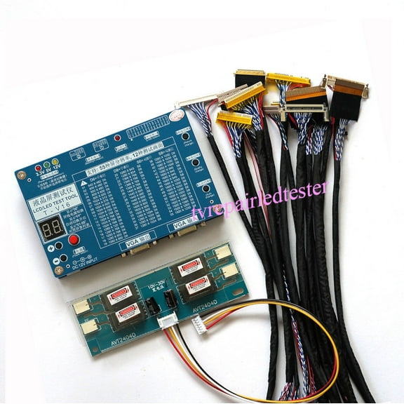 LCD/LED Screen Tester with LVDS Cables HD Resolution Screen Tester Laptop LCD Screen Repair Kit