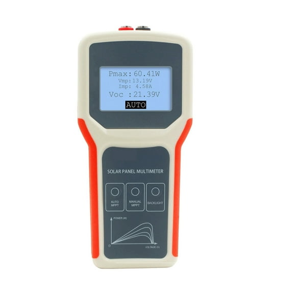 LCD MPPT Solar Panel Multimeter Smart Current Tester Voltage Tester Digital Power Meter Solar Panel Tester VOC Test Meter EL400B ,Easy to Use
