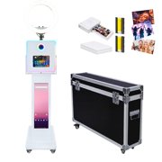 LCD Photo Booth Compatible with iPad Selfie Photobooth for 10.2"-13" with Ring Light RGB Light and Touch Screen Photobooth Machine for Events Wedding
