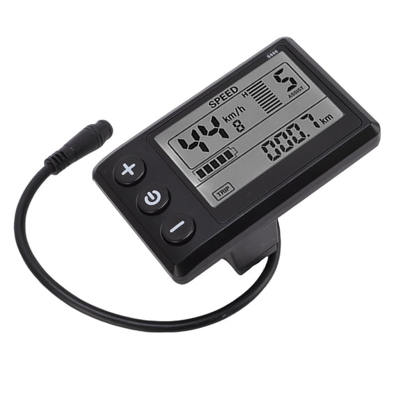 LCD-S866 Electric Bike Display Panel, 6-Pin Waterproof Connector for E-Bike & Scooter, 3.2" x 1.9" Screen
