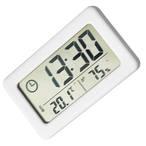 LCD Screen Clock with Integrated Temperature and Humiditys Monitors Table Decora