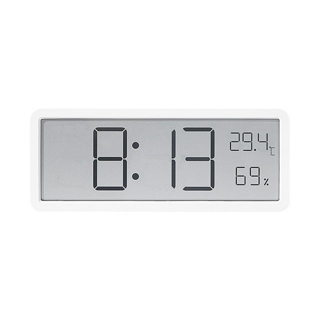 LCD Screen Digital Wall Clock Time Temperature Humidity Display