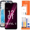 thumbnail image 1 of LCD Screen Replacement For T-Mobile REVVL 6 Screen Replacement For T-Mobile REVVL 6 LCD Display TMAF025G LCD Digitizer Touch Screen Assembly Repair kits Black With Frame(Not Fit Revvl 6 Pro), 1 of 7