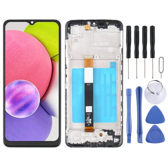 LCD Screen and Digitizer Full Assembly with Frame For Samsung Galaxy A03s SM-A037U US Edition