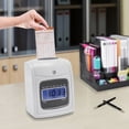 thumbnail image 1 of LCD Time Clock Office Staff Employee Punch Attendance Machine Time Card 50 Card, 1 of 24