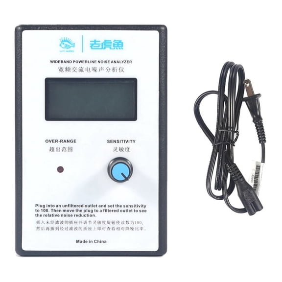 LCD Wideband Power Noise Analyzer AC 110-120V Power Noise Analyzer Tester Measuring with US Plug,1 * Broadband AC Noise Analyzer 1 * Power Cord