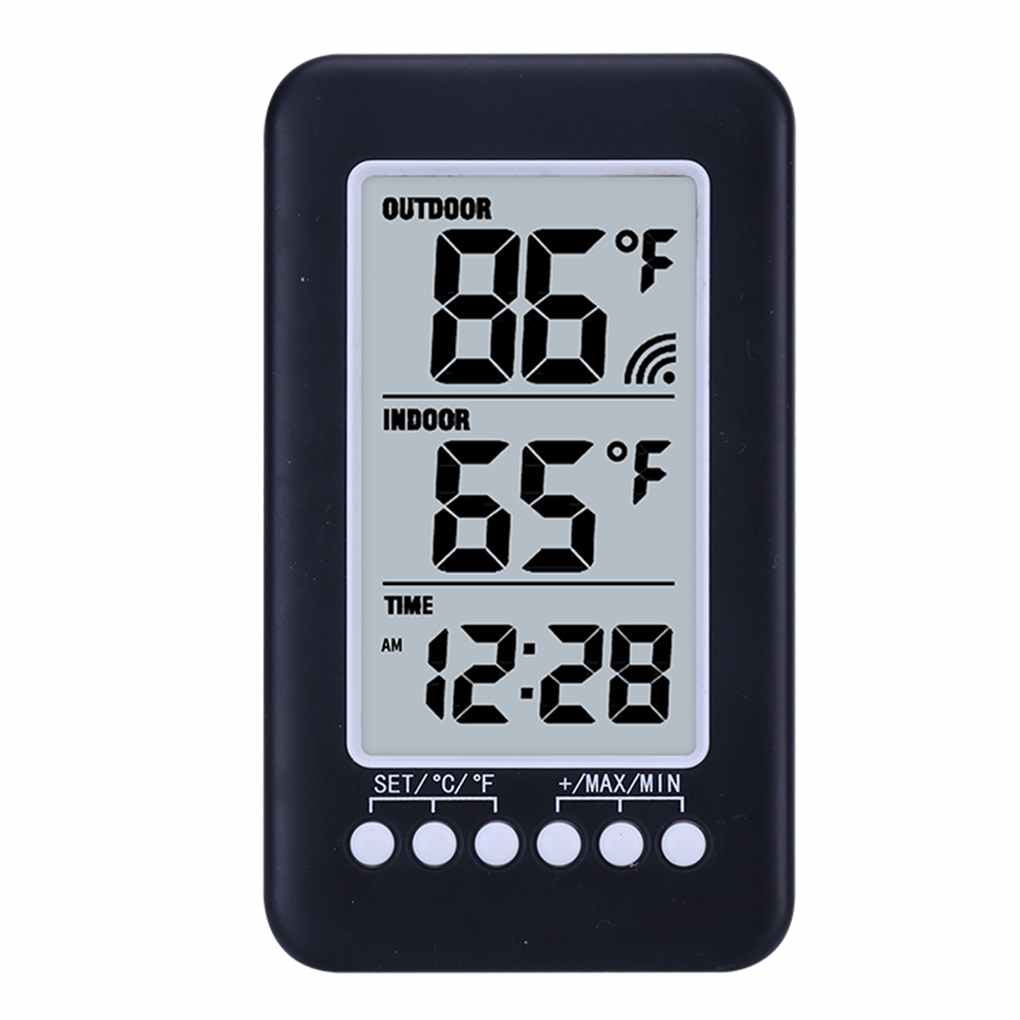 LCD ℃/℉ Digital Wireless Indoor/Outdoor Thermometer Clock