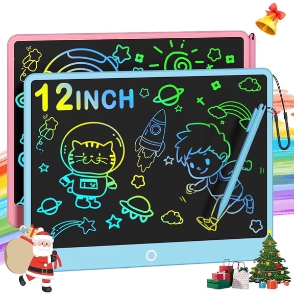 Xueyu 12 Inch Colorful Doodle Board Drawing Pad, Erasable Electronic Drawing Pads, Car Trip Educational Toys, 1 Pack