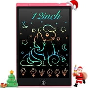 Cimetech LCD Writing Tablet, 12 inch Reusable Drawing Pad for Kids, Colorful Screen Drawing Tablet Doodle Board w/ Stylus Pen, Toy for 3 4 5 6 7 8 Years Old Kids, Gifts for Kids and Adults, Pink