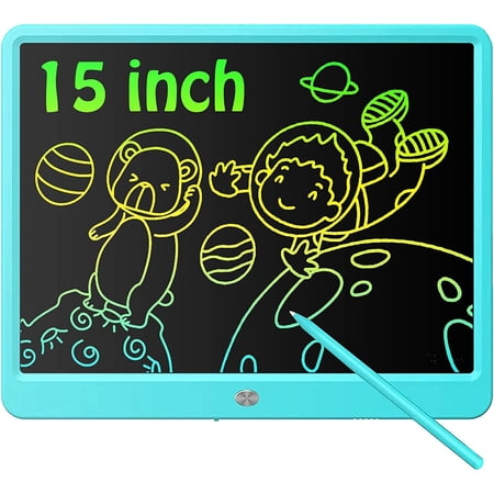 LCD Writing Tablet, 15 Inch Colorful Kids Doodle Board Drawing Tablets, Sketch Board Drawing Pads, Educational Toy Christmas Birthday Gifts for 3 4 5 6 7 8 Years Old Boy Girls