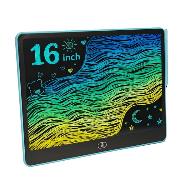 LCD Writing Tablet Kids Toys,16 inch Colorful Toddler Drawing Pad Doodle Board Erasable,Educational Learning Toys Birthday Gifts for Girls Boys,Blue