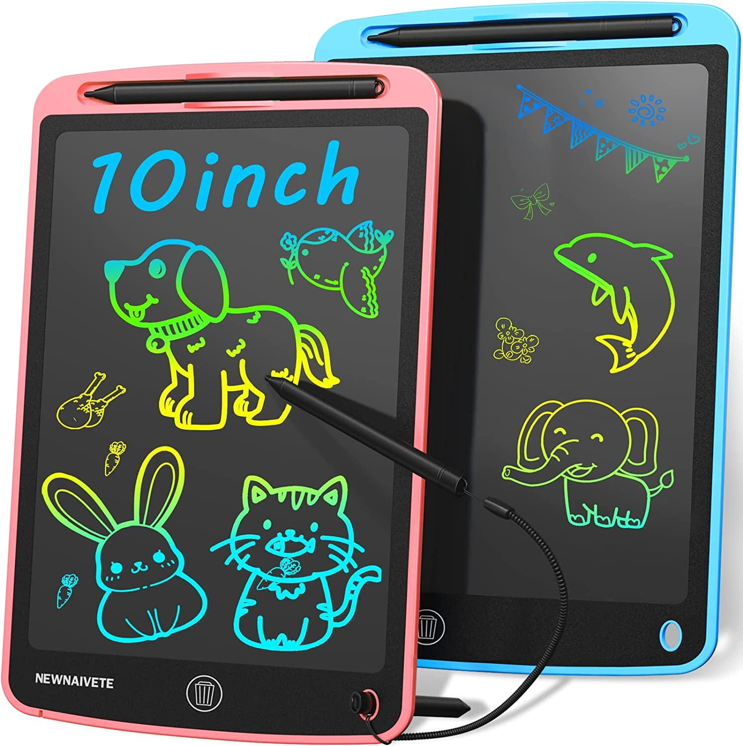 LCD Writing Tablet, 2 Pcs Kids Writing Tablet 10 Inch Drawing Pad