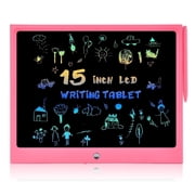 15 inch LCD Writing Tablet, Cimetech Large Screen Drawing Pad, Scribbler and Doodle Board for Kids, Educational Learning Travel Essentials Toys Christmas Gift for 3-12 Year Old Girls Boys, Pink