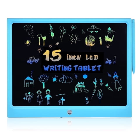 15 inch LCD Writing Tablet, Cimetech Large Screen Drawing Pad, Scribbler and Doodle Board for Kids, Educational Learning Travel Essentials Toys Gifts for 3-12 Year Old Girls Boys, Blue