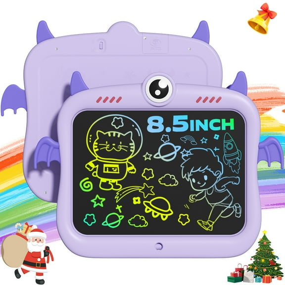 LCD Writing Tablet Doodle Board, Colorful Drawing Pad for Kids, Mess Free Coloring for Toddlers, Educational Birthday Toys Gifts for 3-9 Year Old Girls Boys