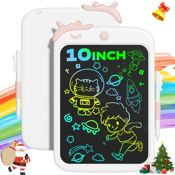 LCD Writing Tablet Doodle Board, Colorful Drawing Pad for Kids, Mess Free Coloring for Toddlers, Educational Birthday Toys Gifts for 3-9 Year Old Girls Boys