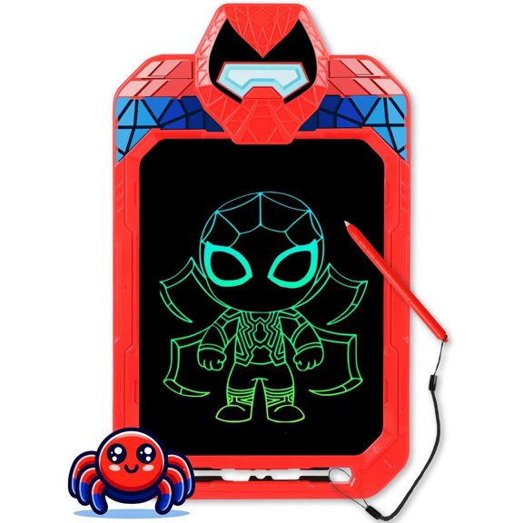 LCD Writing Tablet for Kids 10 Inch Spider Hero for Toddler 2 3 4 5 6 - Paint, Doodle Board, Drawing Pad - Travel Toys, Road Trip Car Activities, Birthday Christmas Gift Boys & Man