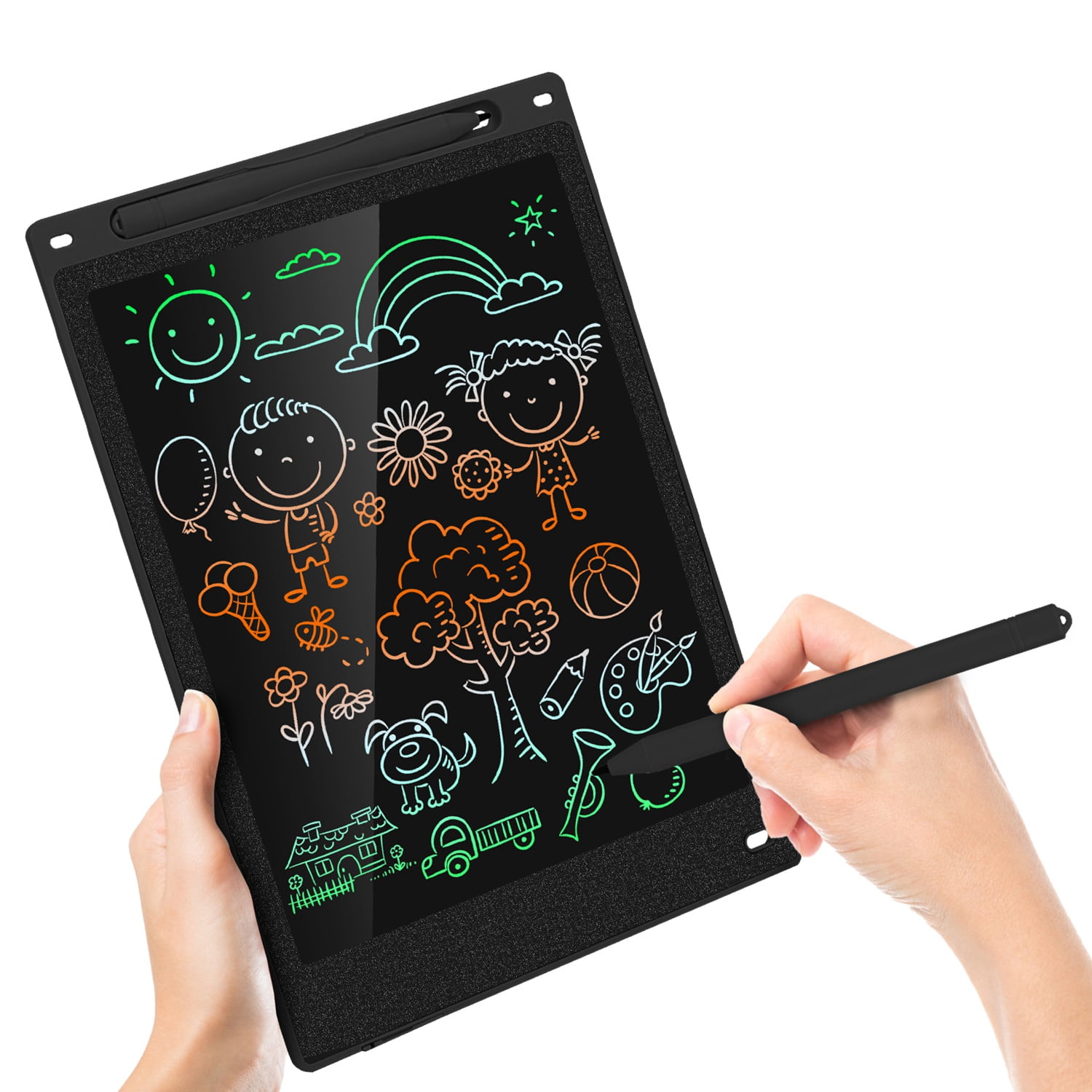 LCD Writing Tablet for Kids 10 Inch, Colorful Doodle Board Drawing Tablet  with Lock Function, Erasable Reusable Writing Pad, Educational Christmas