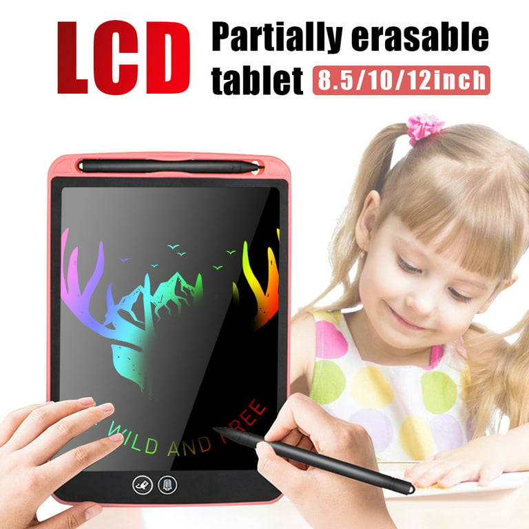 LCD Writing Tablet Kids Drawing Pad Doodle Board 12 inch Colorful Toddler Scribbler Board Erasable Light Drawing Board Educational and Learning Toys