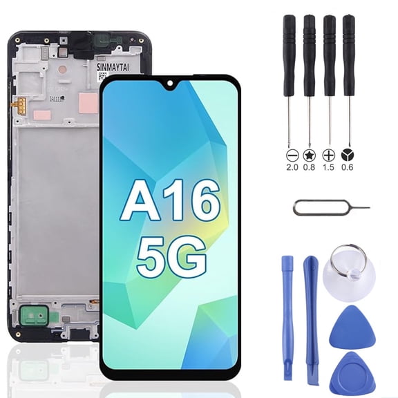 LCD for Samsung Galaxy A16 5G Screen Replacement | LCD,with Frame,with tools kit,for A166e A166u A166p s166v S166dl,(Not for 4G)
