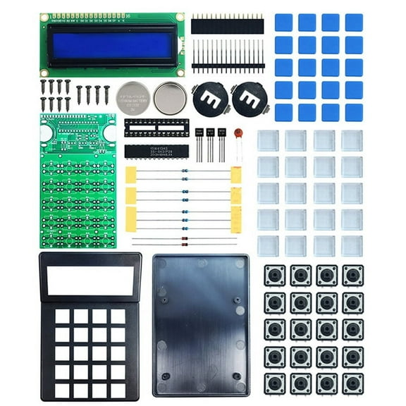 LCD1062 Calculator Electronic Production DIY Kit for College High School STEM Learn Soldering Assembly Practice,1 x Calculator Making kit(DIY parts delivery),Black