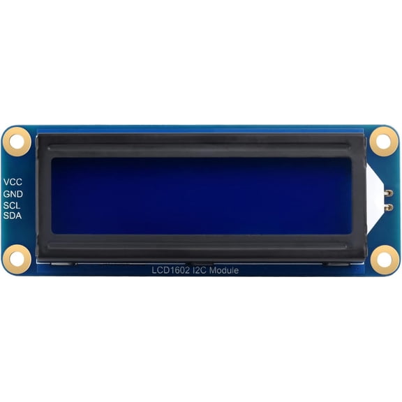 LCD1602 I2C Module, White Color with Blue Background, 16x2 Characters LCD, 3.3V/5V