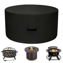 LCGOD Heavy Duty Round Fire Pit Cover, 100% Waterproof, 30x18 Inches, Fits 28-30 Inch Outdoor Gas/Wood Burning Fire Pits & Fire Tables
